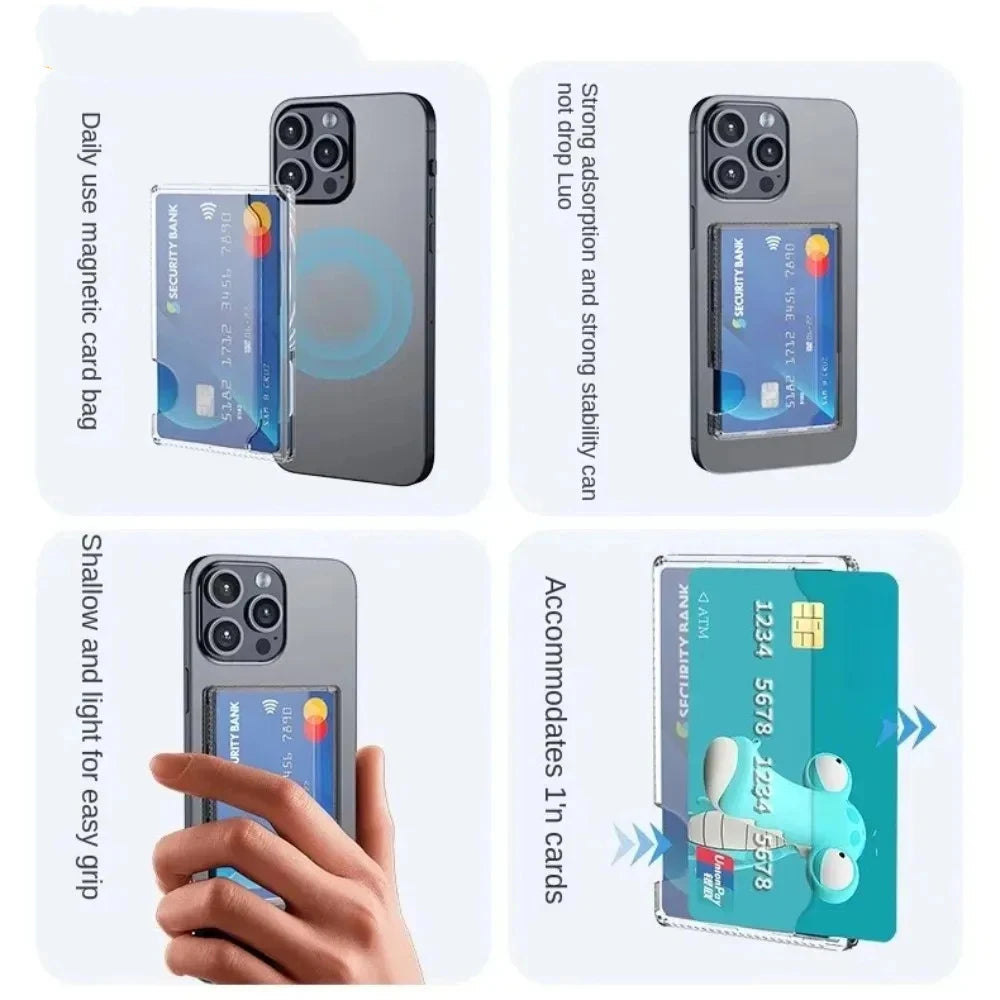 Iphone Magnetic Wallet Magnetic Adsorption Storage Box Portable Card