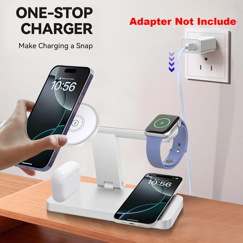 4 in 1 Magnetic Wireless Charger Stand for iPhone 17/16/15/14/13