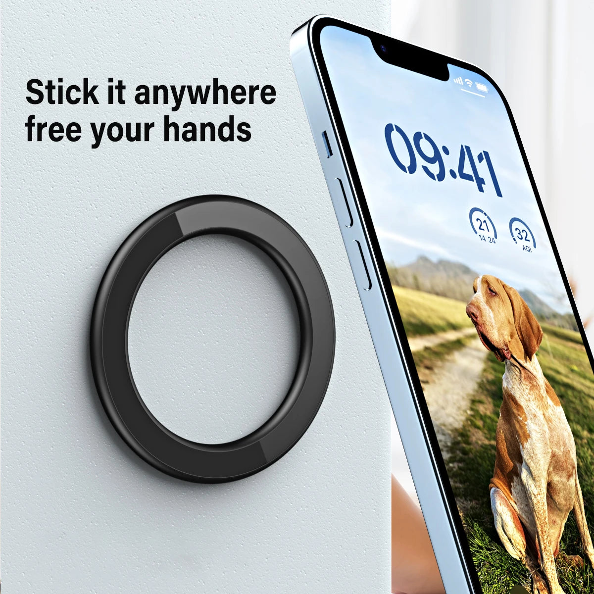 Magnetic Ring Holder For iPhone 14/13/12 Magnet Car/Wall Mobile Phone Holder