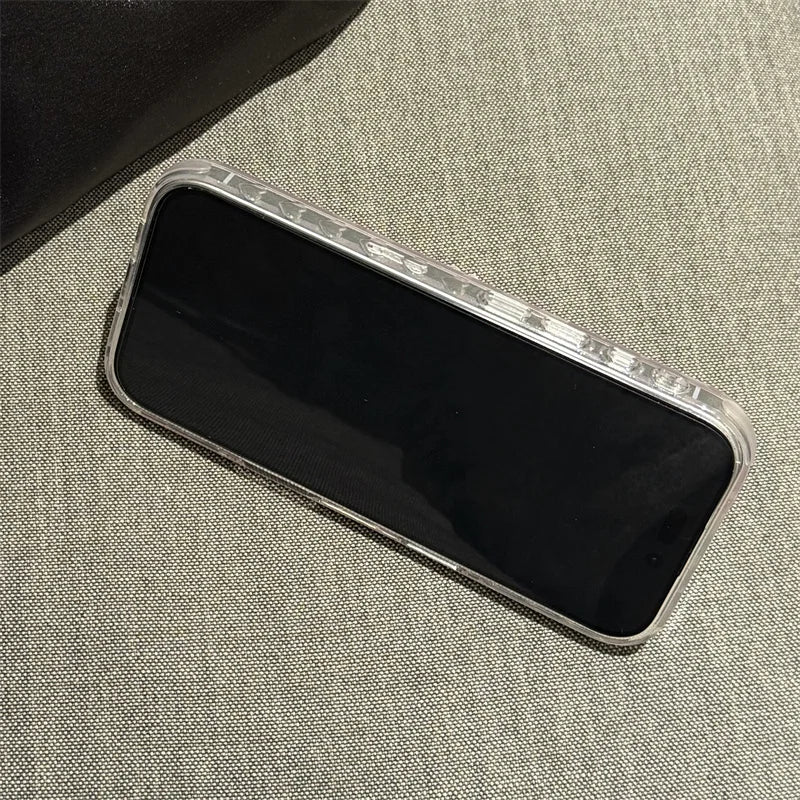 Magnetic Phone Case For iPhone 16 Pro 15 14 13 Pro Max 15Pro Cover with Pearl Bowknot Stand Shockproof