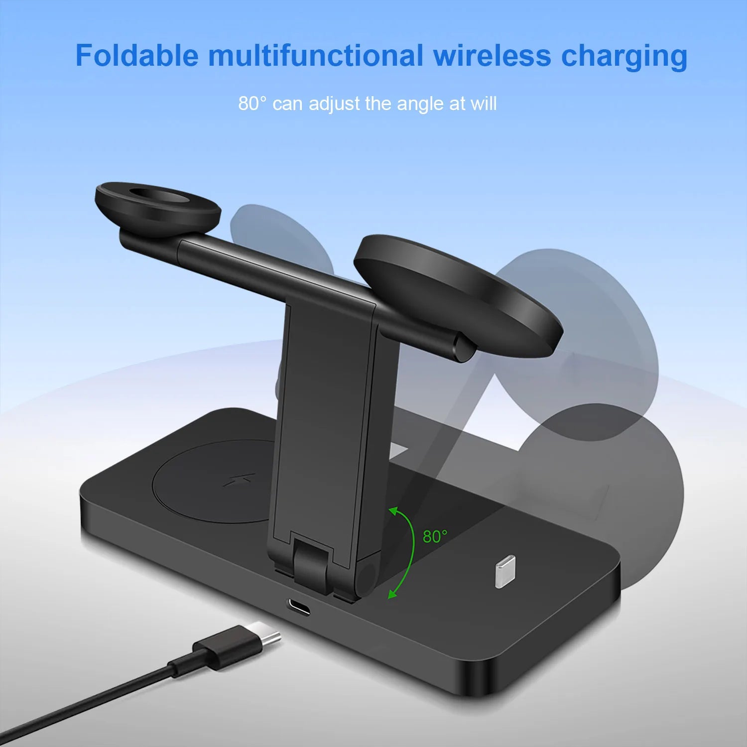 4 in 1 Magnetic Wireless Charger Stand for iPhone 17/16/15/14/13