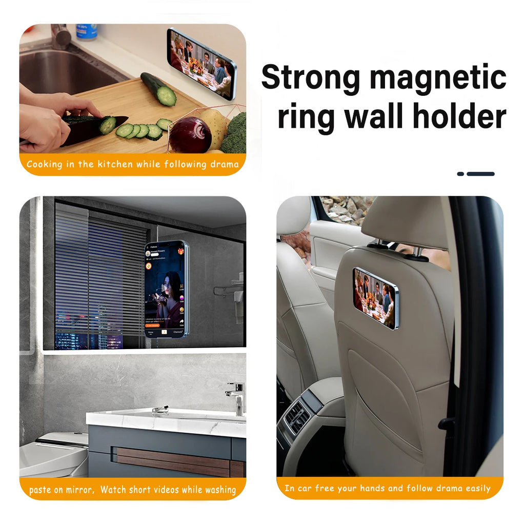 Magnetic Ring Holder For iPhone 14/13/12 Magnet Car/Wall Mobile Phone Holder