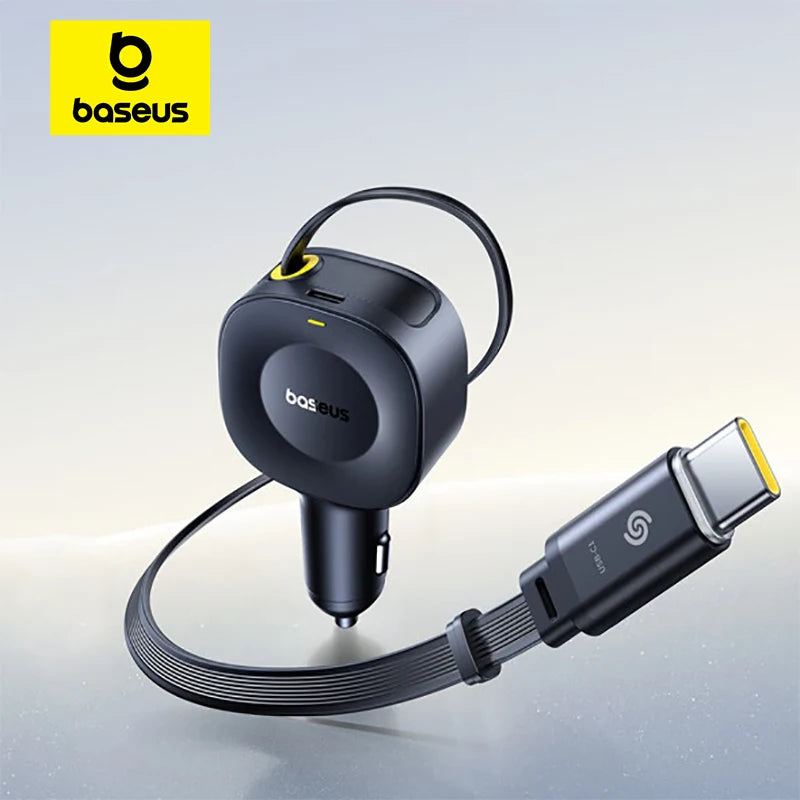 30W Charger USB-C Type-C Retractable Fast Charging Car Phone Charger Adapter