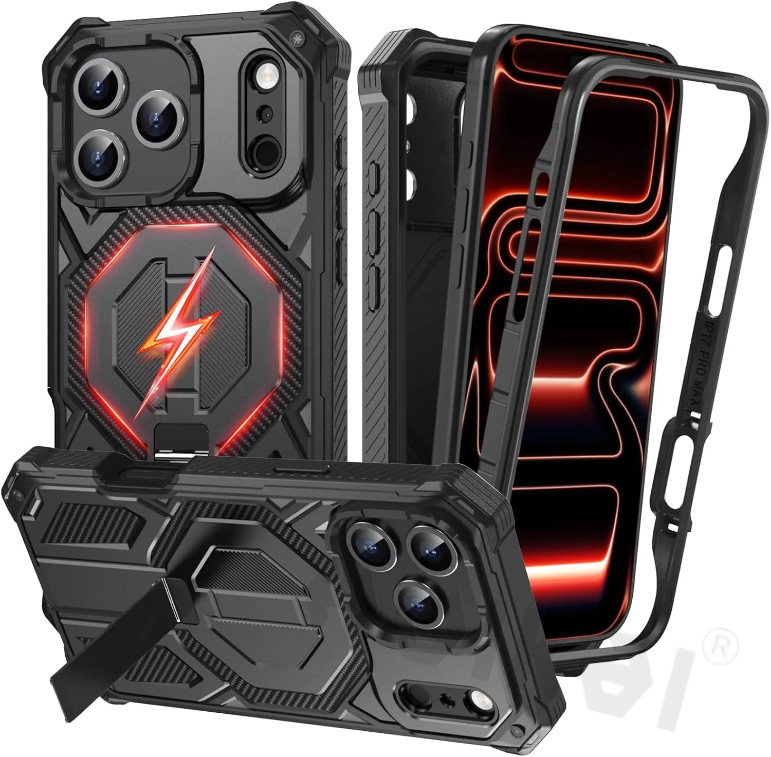iPhone 17 Pro Max Phone Case with MagSafe Military Grade Heavy Duty Phone Cover