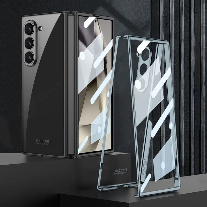 Luxury Screen Glass Case For Samsung Galaxy Z Fold 7/6 Camera Protective Case