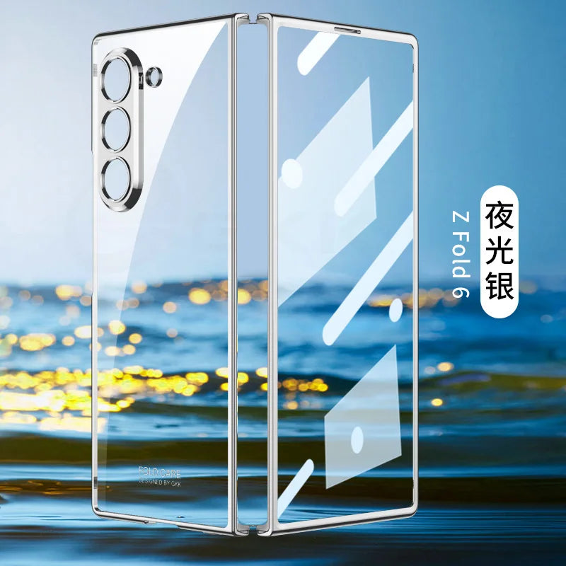 Luxury Screen Glass Case For Samsung Galaxy Z Fold 7/6 Camera Protective Case