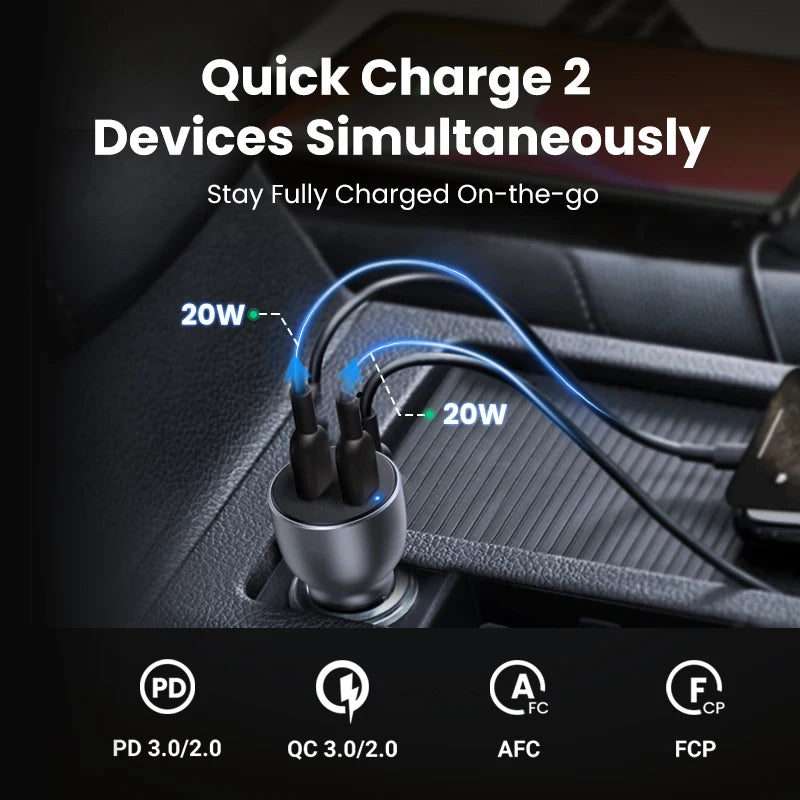 40W Car Charger Quick Charge / USB Charger