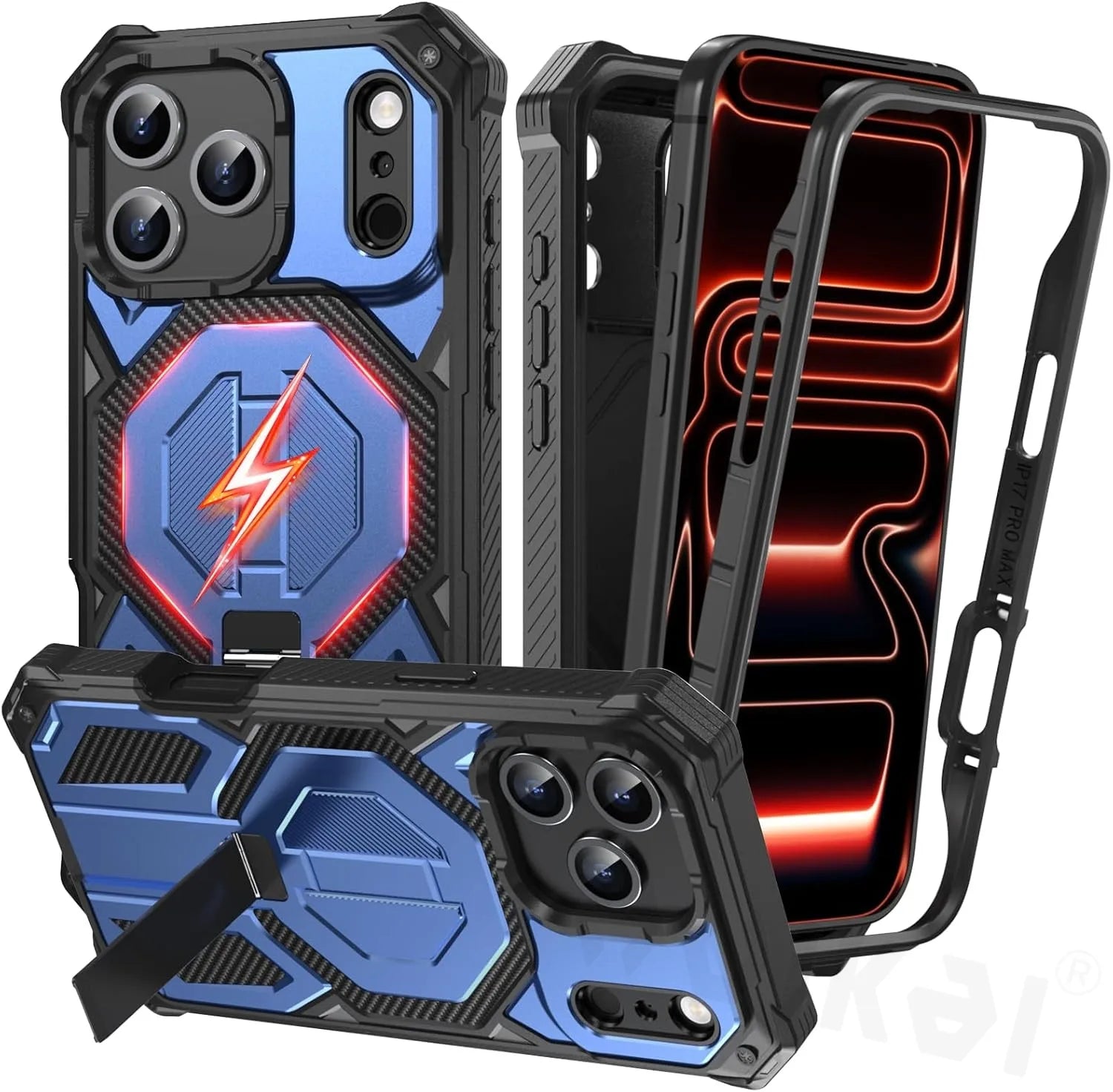 iPhone 17 Pro Max Phone Case with MagSafe Military Grade Heavy Duty Phone Cover