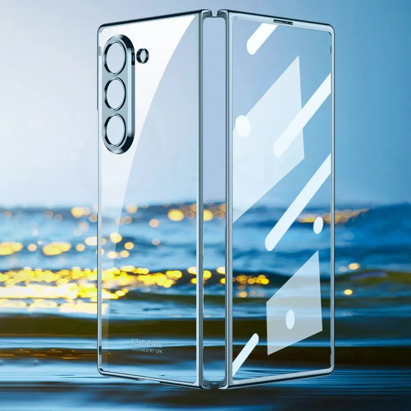Luxury Screen Glass Case For Samsung Galaxy Z Fold 7/6 Camera Protective Case
