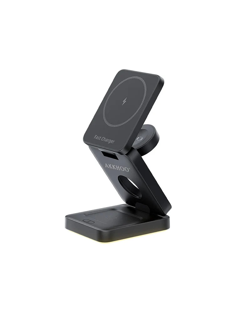 A Wireless Magnetic Charging Dock For Mobile Headphones, Watches, and Phones