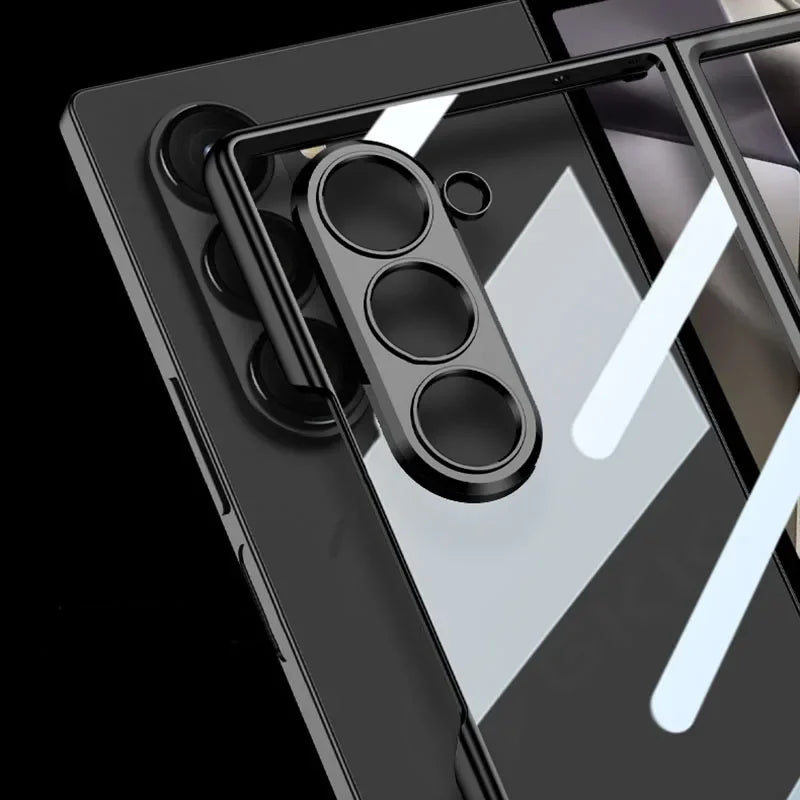 Luxury Screen Glass Case For Samsung Galaxy Z Fold 7/6 Camera Protective Case