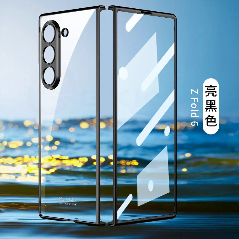 Luxury Screen Glass Case For Samsung Galaxy Z Fold 7/6 Camera Protective Case