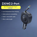 30W Charger USB-C Type-C Retractable Fast Charging Car Phone Charger Adapter