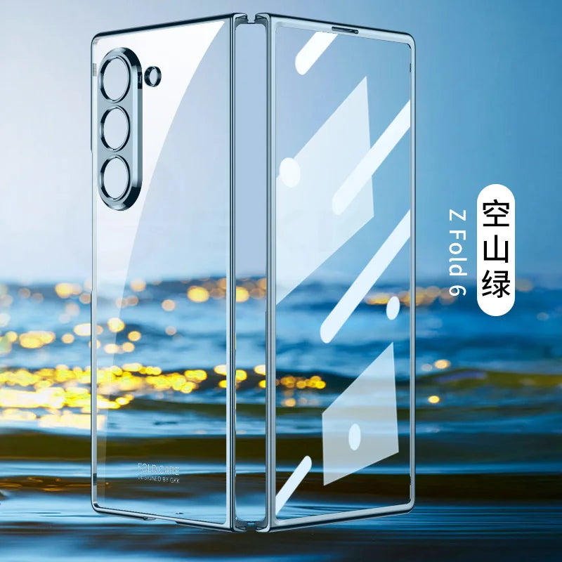 Luxury Screen Glass Case For Samsung Galaxy Z Fold 7/6 Camera Protective Case