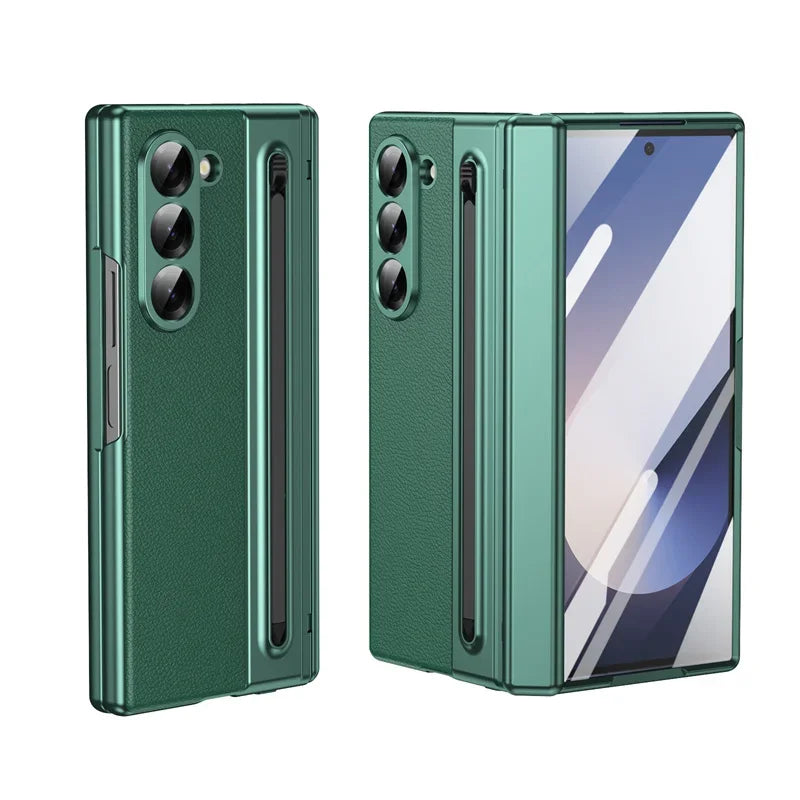 Luxury Screen Glass Case For Samsung Galaxy Z Fold 7/6 Camera Protective Case
