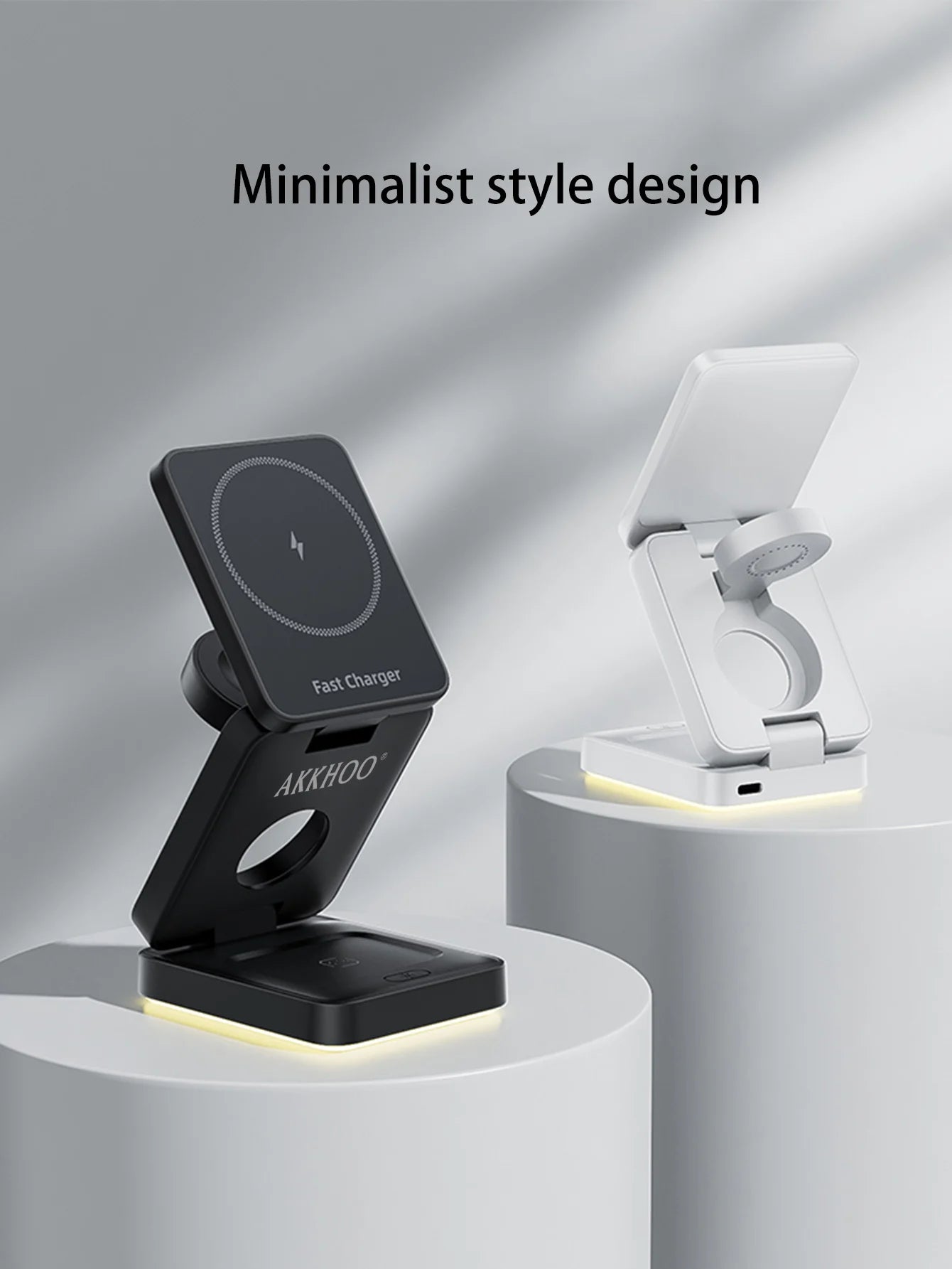 A Wireless Magnetic Charging Dock For Mobile Headphones, Watches, and Phones