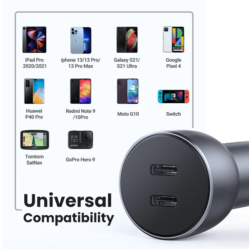 40W Car Charger Quick Charge / USB Charger