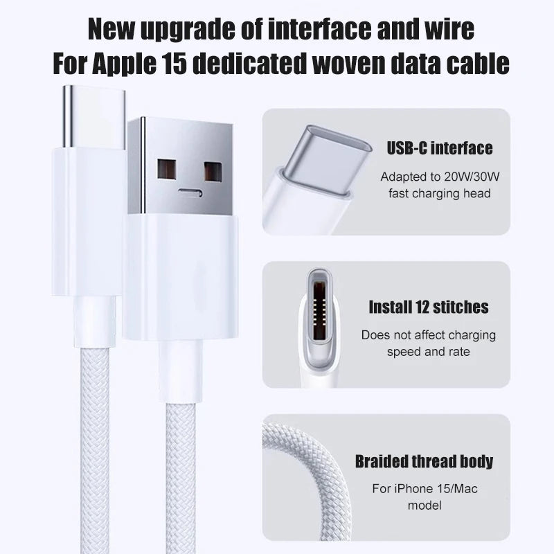 60W USB C Phone Cable For