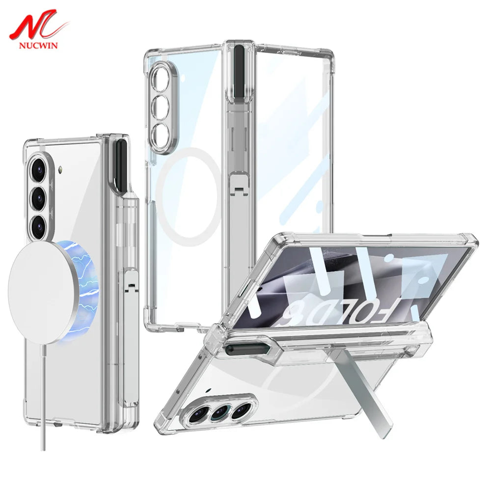 Samsung Galaxy Z Fold 6/7 Case magnetic Protection Screen Protector Z Fold 6 Cover S Pen Holder