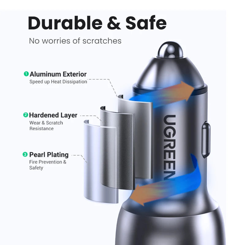 40W Car Charger Quick Charge / USB Charger