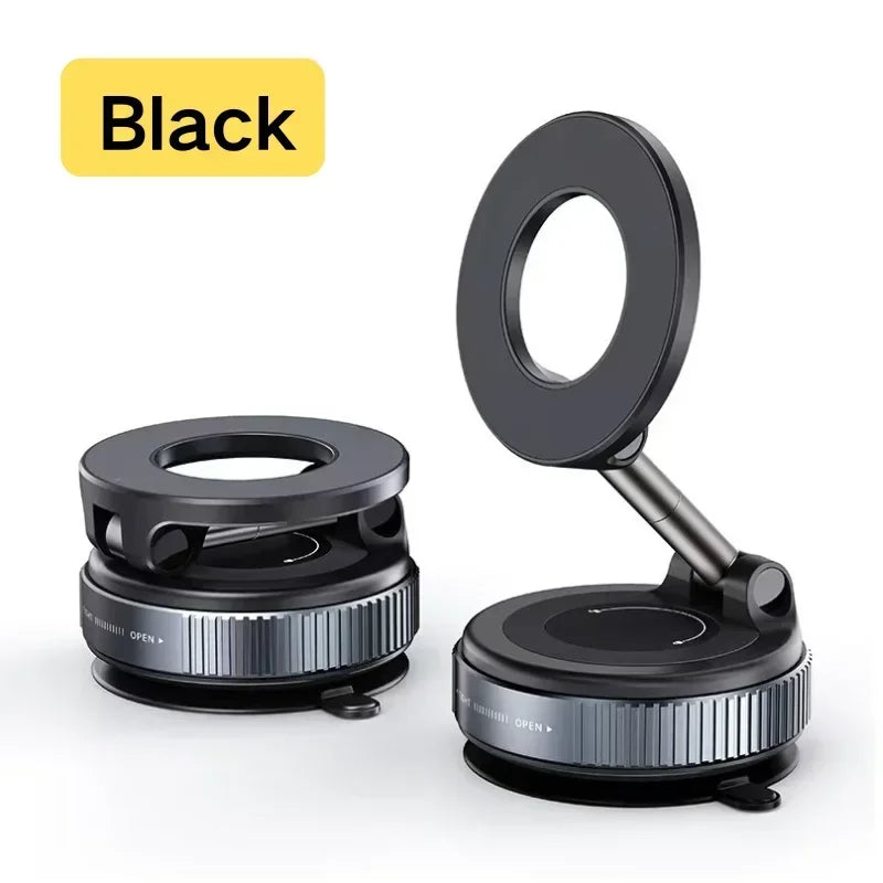 360° Magnetic Vacuum Phone Holder | Foldable MagSafe Car Mount