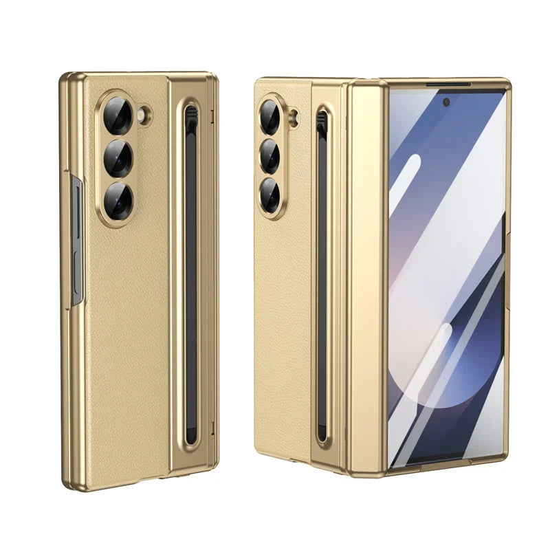 Luxury Screen Glass Case For Samsung Galaxy Z Fold 7/6 Camera Protective Case
