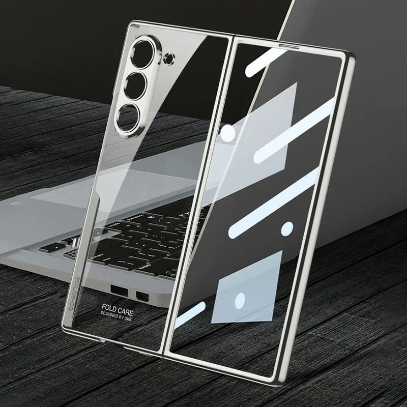 Luxury Screen Glass Case For Samsung Galaxy Z Fold 7/6 Camera Protective Case