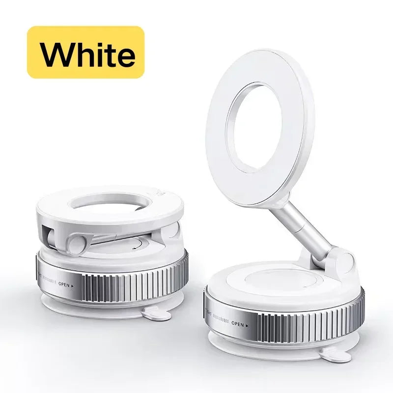 360° Magnetic Vacuum Phone Holder | Foldable MagSafe Car Mount