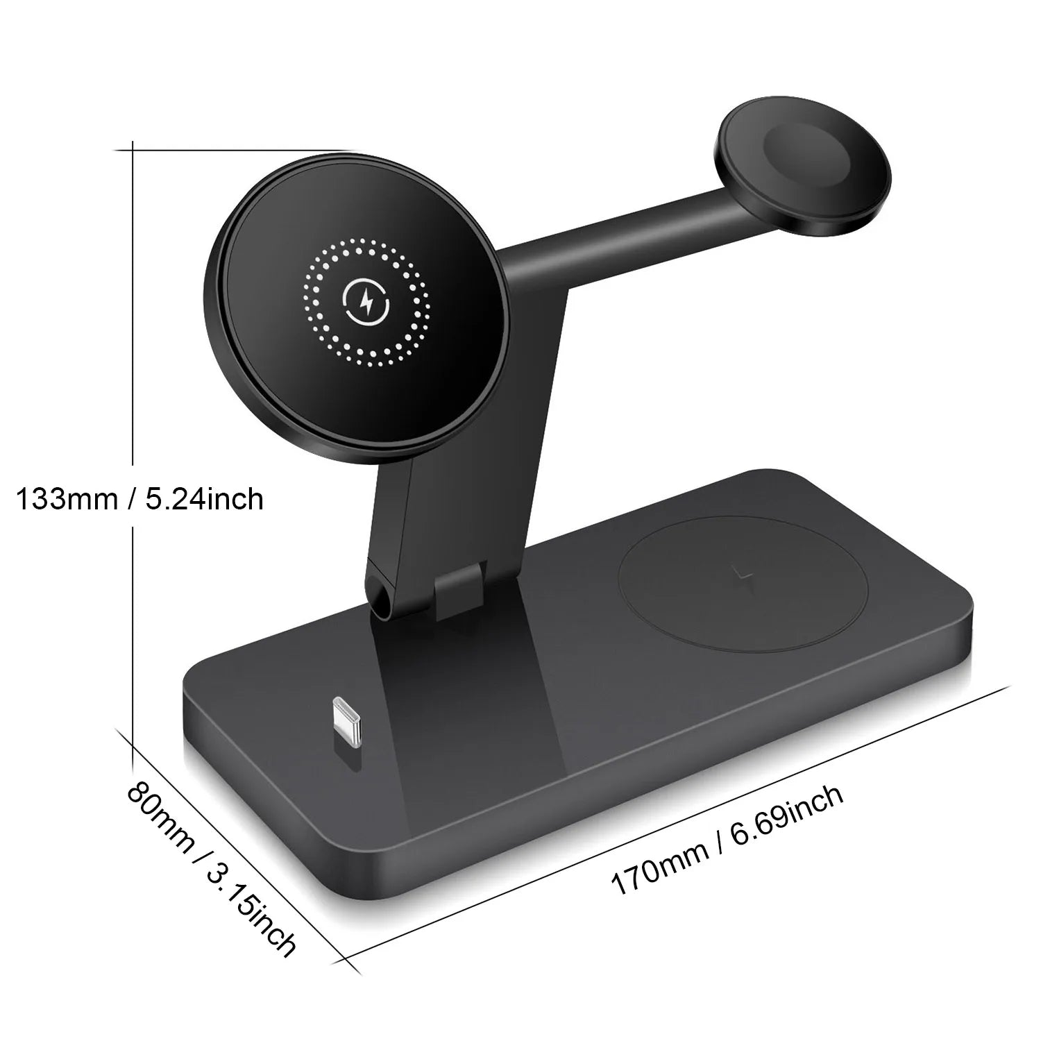 4 in 1 Magnetic Wireless Charger Stand for iPhone 17/16/15/14/13