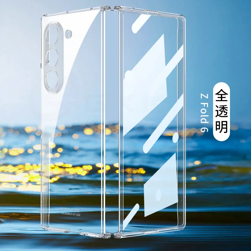 Luxury Screen Glass Case For Samsung Galaxy Z Fold 7/6 Camera Protective Case