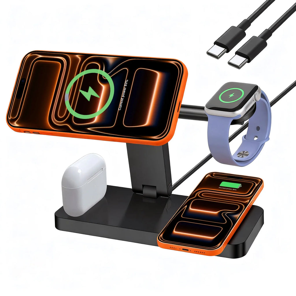 4 in 1 Magnetic Wireless Charger Stand for iPhone 17/16/15/14/13