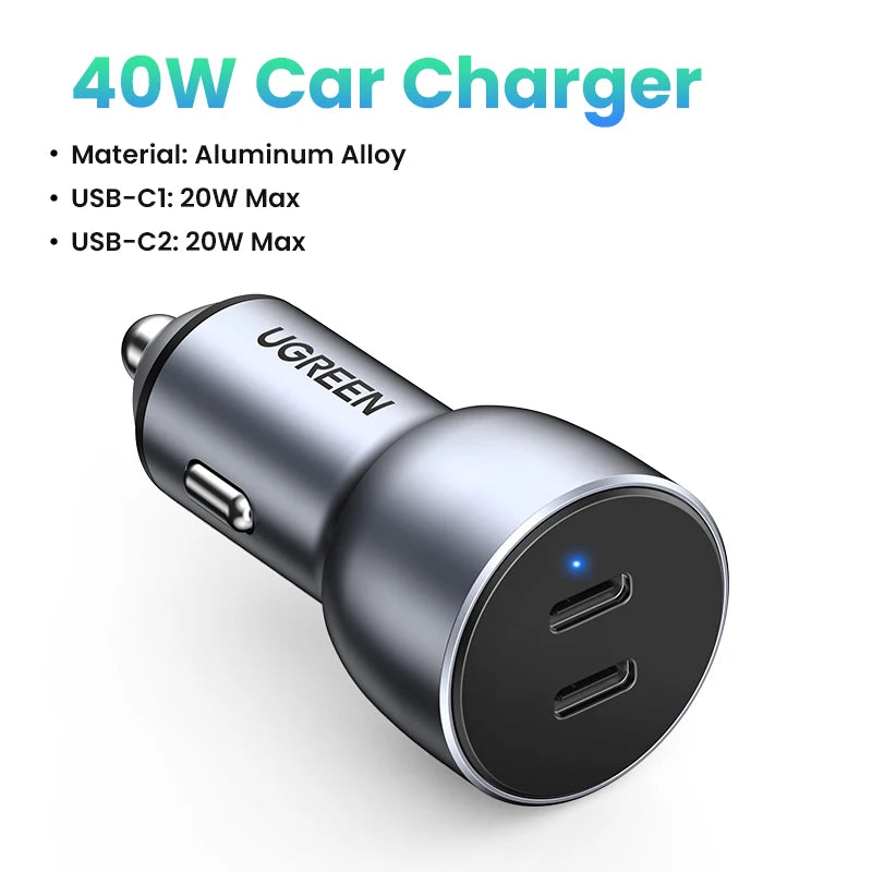 40W Car Charger Quick Charge / USB Charger