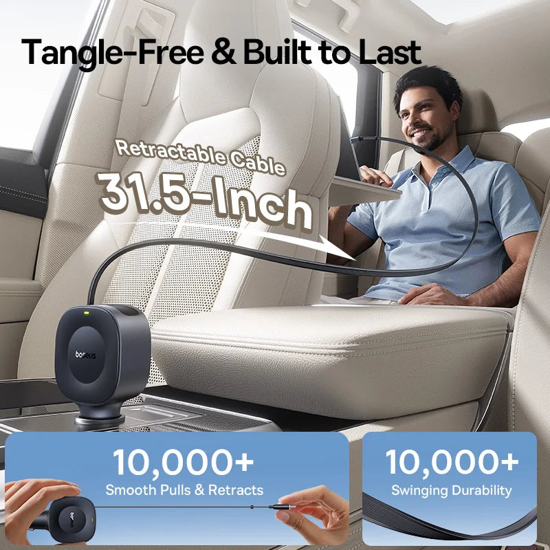 30W Charger USB-C Type-C Retractable Fast Charging Car Phone Charger Adapter